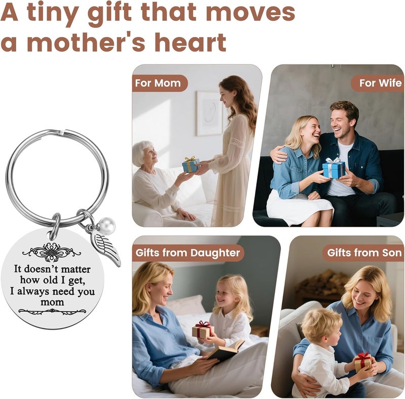 iJuqi Mother's Day Gifts from Daughter Son for Mom Birthday Valentine's Day Christmas Gifts Mom Keychain Mother Keyring - Image 5